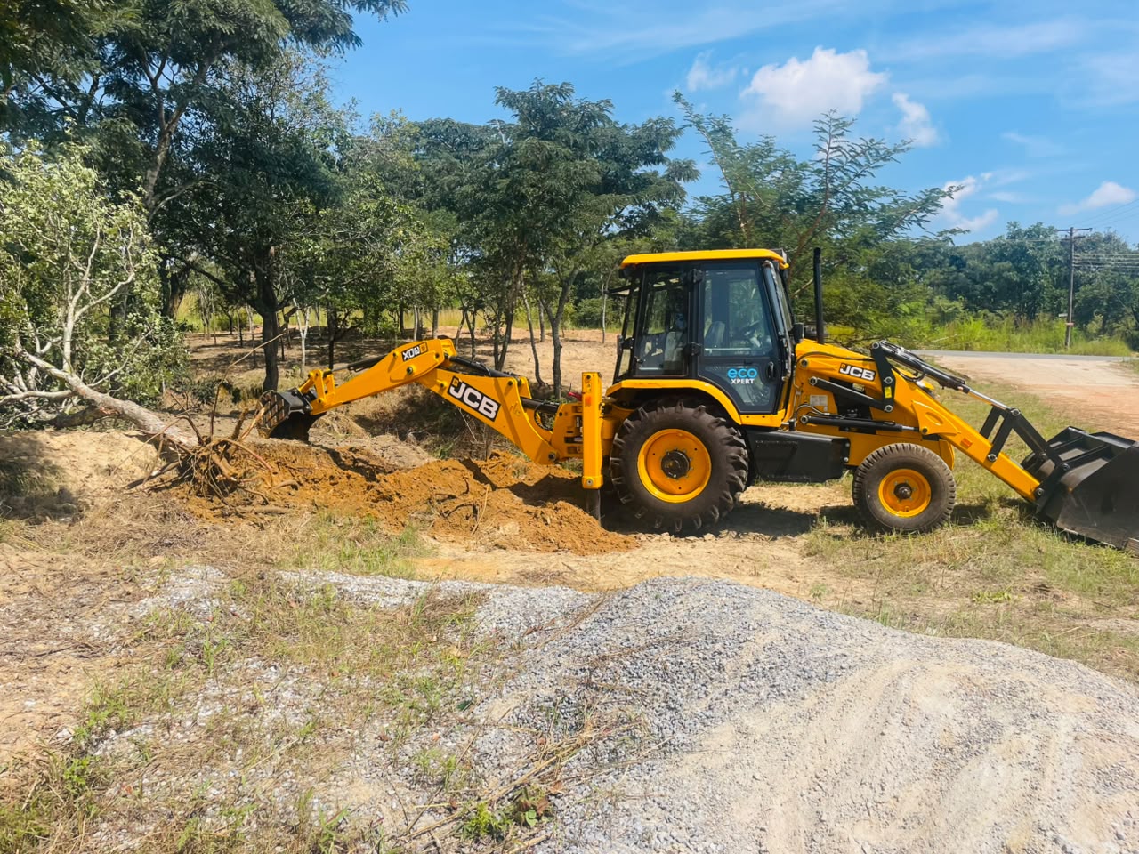 BMR excavator at a land clearing site