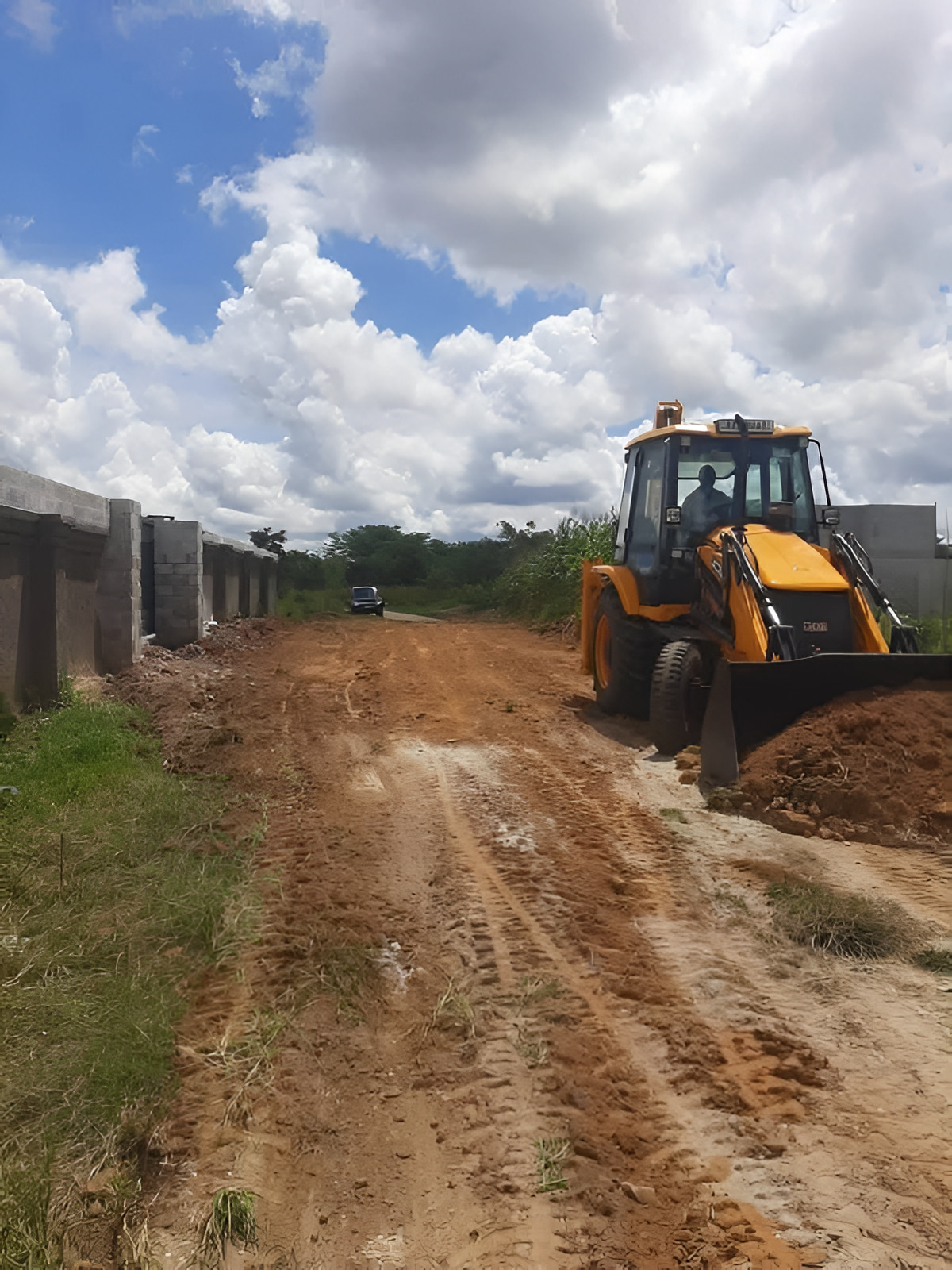 BMR equipment preparing a site